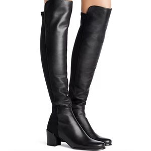 Brand New with Box Stuart Weitzman City Block Boots Leather Black